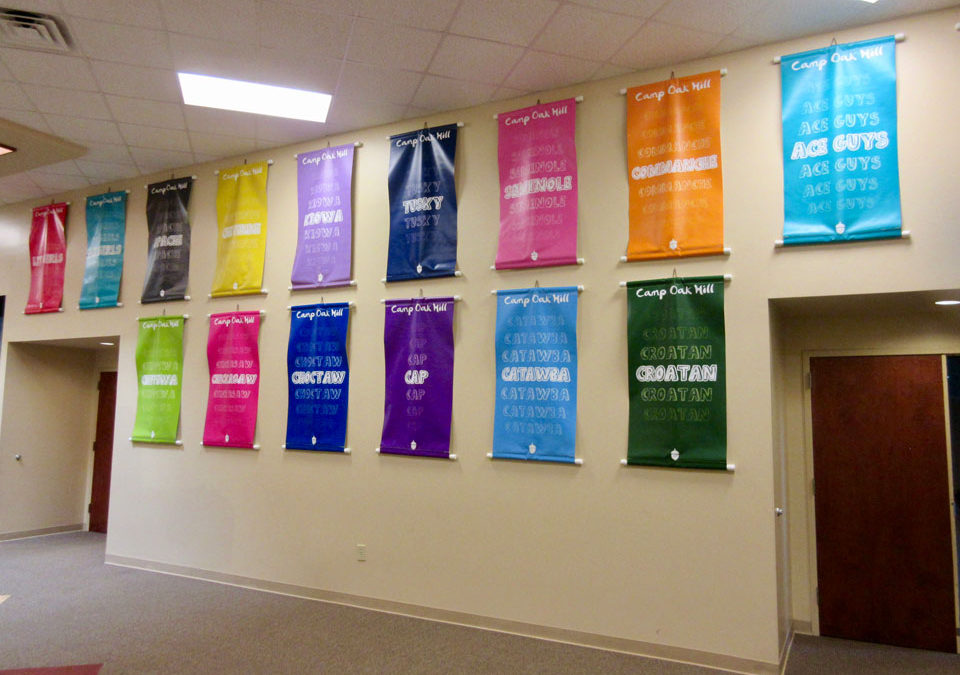 Camp Oak Hill Conference Center Hallway Banners