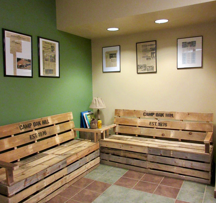 Camp Oak Hill Conference Center Lobby Benches