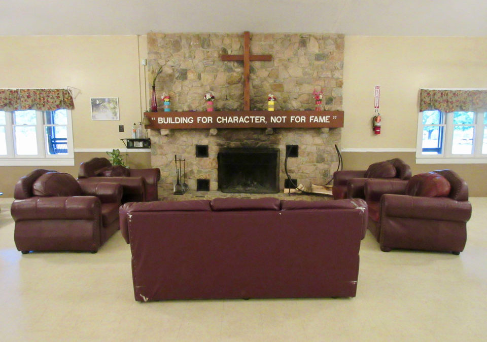 Camp Oak Hill Conference Center Dining Hall Fireplace